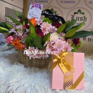 greenary blossom basket